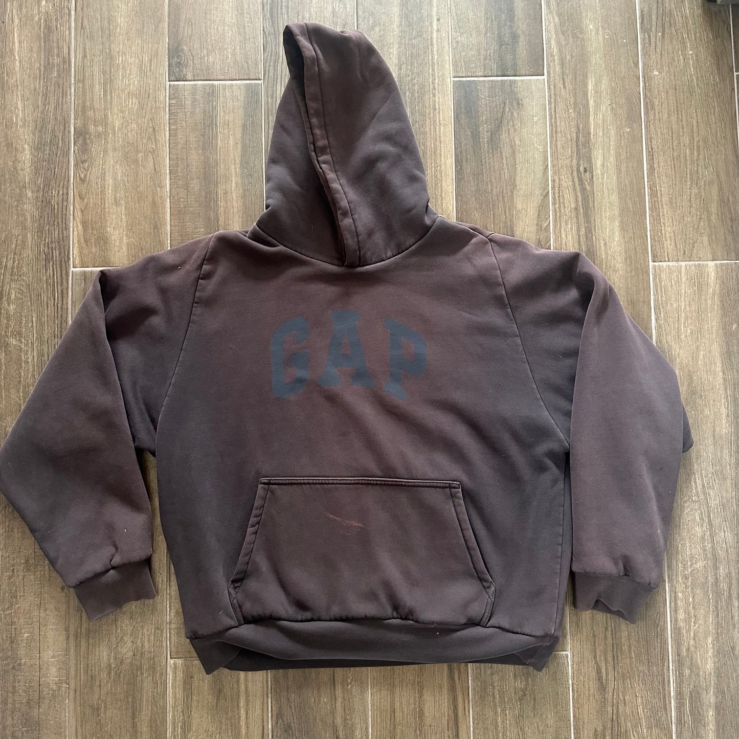 yeezy gap balenciaga shrunken hoodie