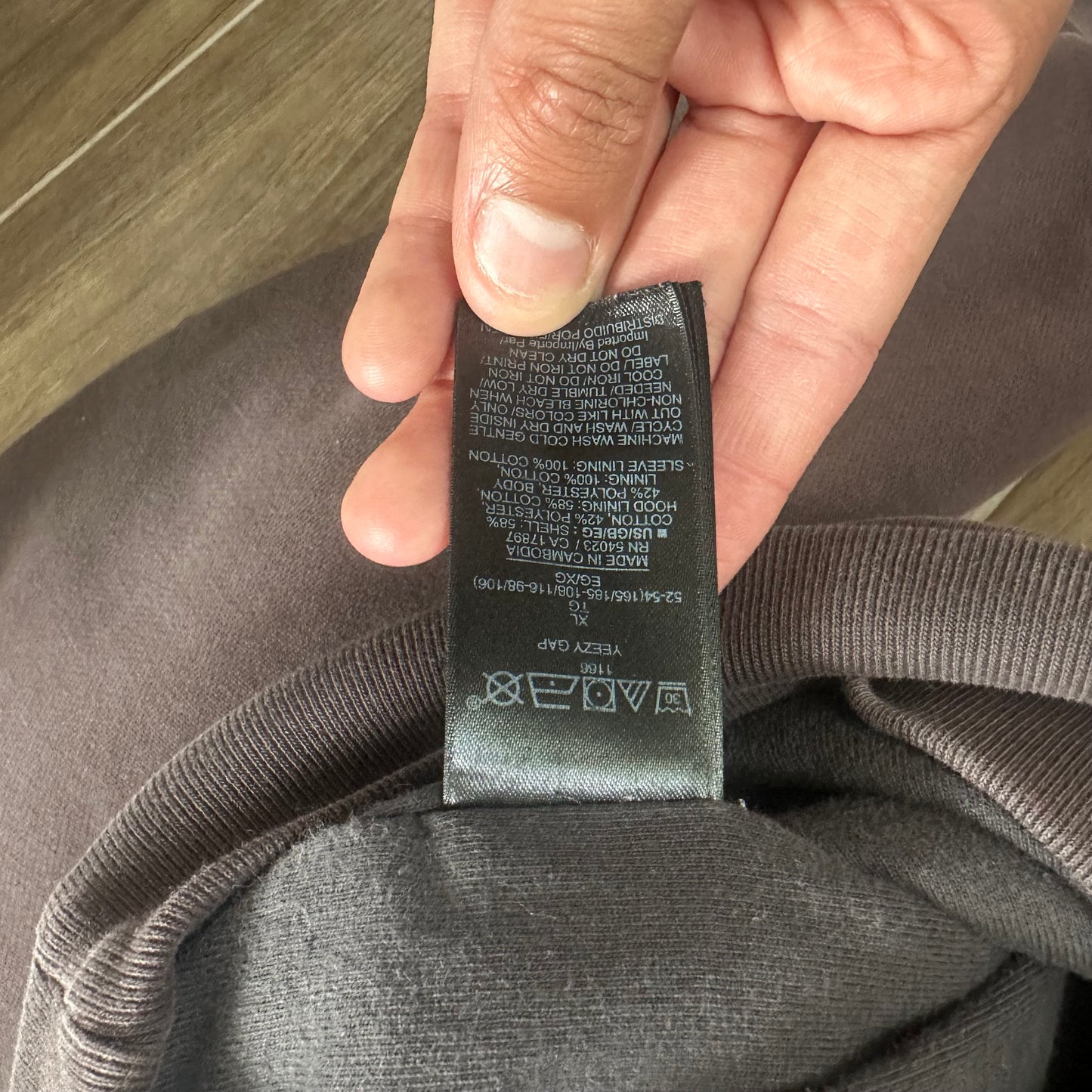 yeezy gap balenciaga shrunken hoodie